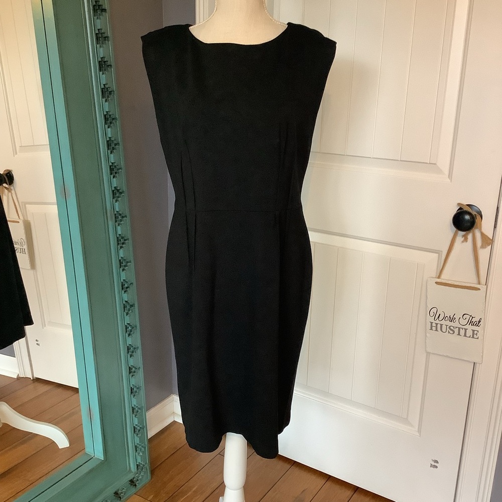LOFT Classic Black Midi Dress - Picture 1 of 6